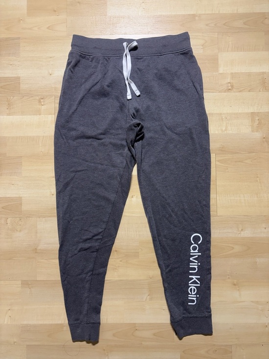 Calvin Klein Pants - Calvin Klein Dark Gray Track Joggers with White Logo